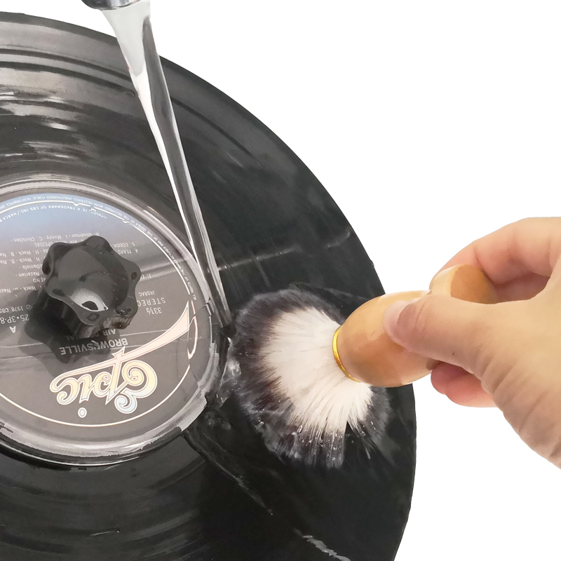 Vinyl Record Cleaner - บันทึกไวนิลไม้แปรงทําความสะอาดน้ํา LP ผู้ถือทําความสะอาดฝุ่น Anti-Static แปรงสําหรับ LP