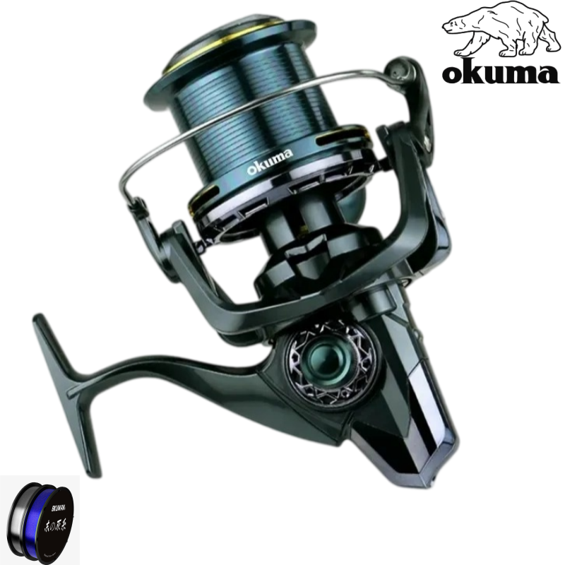 Developing Tank Reel - รอกสปินนิ่ง OKUMA ทำจากโลหะทั้งหมด สำหรับตกปลาทะเล มีให้เลือก 9000-14000