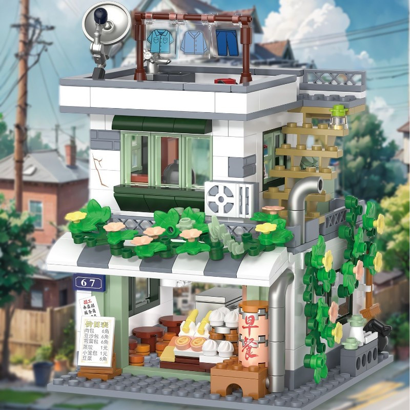 ตัวต่ออาคารร้านค้าสไตล์วินเทจข - Vintage Collectibles Store บทวิจารณ์และราคา