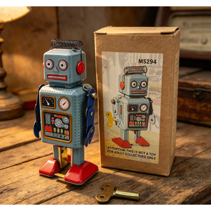 หุ่นยนต์ไขลาน MS294 วินเทจ, ขอ - Vintage Collectibles Store บทวิจารณ์และราคา