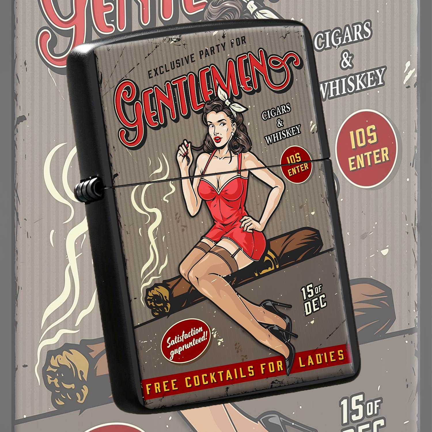 ไฟแช็กพิมพ์ลายโปสเตอร์สไตล์วิน - Vintage Collectible Posters บทวิจารณ์และราคา